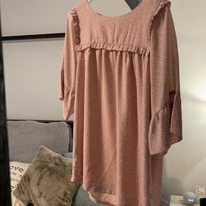 Pale pink with lt pink mini flowers